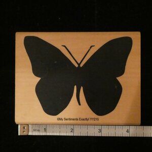 My Sentiments Exactly Butterfly Wood-mounted Rubber Stamp